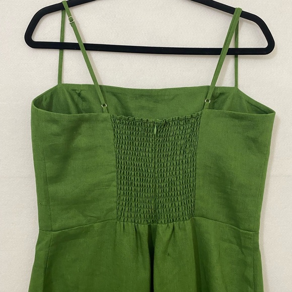 Reformation Green Linen Jumpsuit - Picture 4 of 5